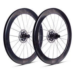 ERE GENUS II AE 65-R CARBON DISC WHEELSET SHIMANO HG11 BLACK/BLACK