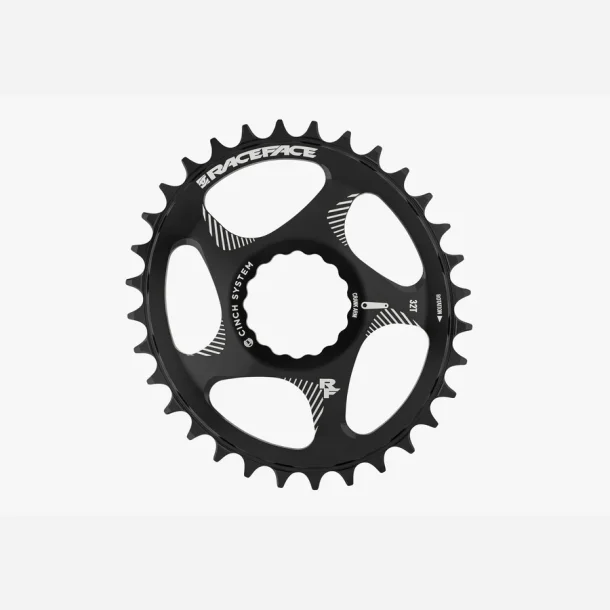 RACEFACE CHAINRING,CINCH,DM,OVAL,32T,BLK,10-12S