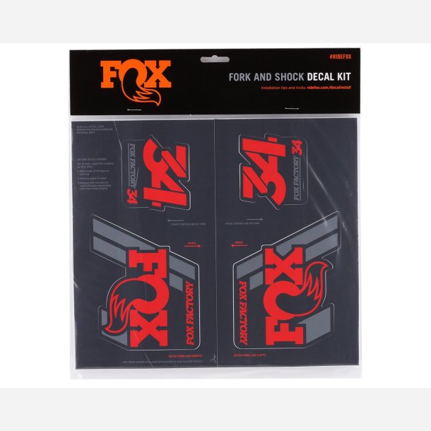 FOX Decal 19 Heritage, Fork &amp; Shock Kit, Red