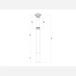 FOX 24 Transfer F-S K 31,6mm 100mm Internal