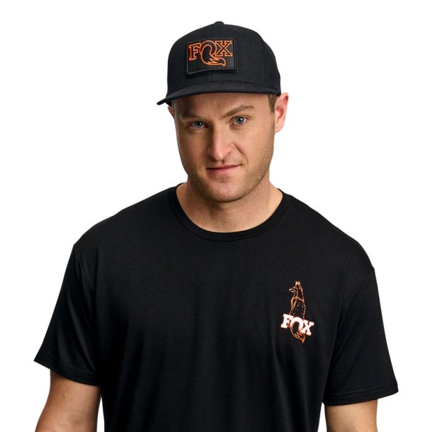 FOX Hat Patch Snapback; one size; black