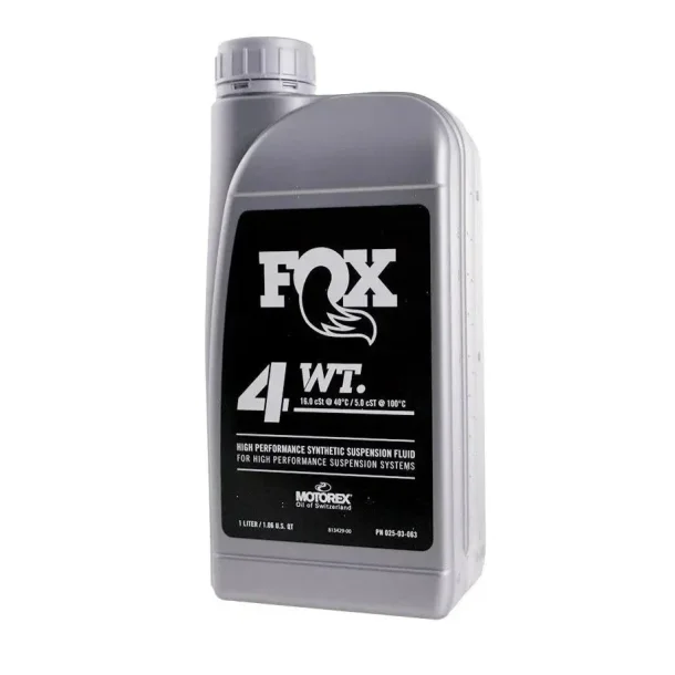 FOX Oil: Suspension Fluid, 4 WT, 1.0 Liter Bottle